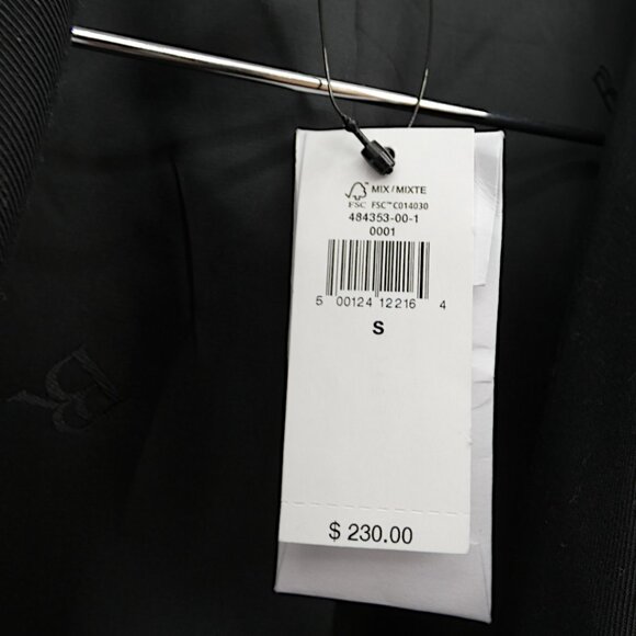 Banana Republic Black Trench Coat Small Quiet Luxury Old Money Lawyer Coat - Picture 4 of 9